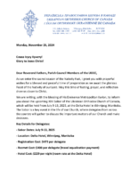 Sobor Announcment Letter to Parishes