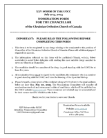 XXV SOBOR NOMINATION FORM CHANCELLOR