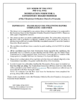 XXV SOBOR NOMINATION FORM CONSISTORY BOARD